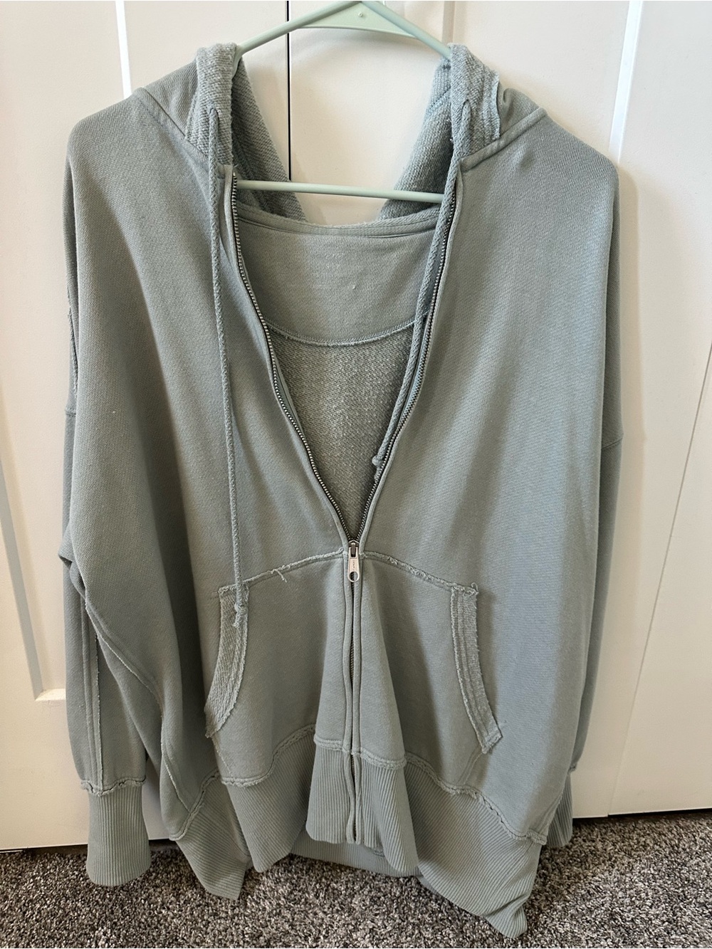 aerie Sage Green Zip Hoodie